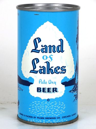 1957 Land Of Lakes Beer 12oz Flat Top Can 91-01 Chicago, Illinois