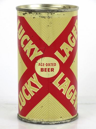 1956 Lucky Lager Beer 12oz Flat Top Can 93-18.0 San Francisco, California