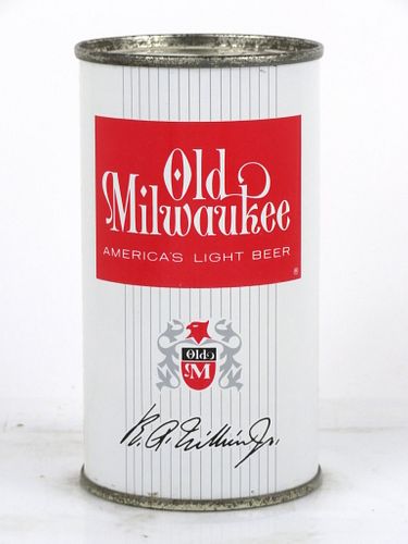 1962 Old Milwaukee Beer 12oz Flat Top Can 107-30 Milwaukee, Wisconsin
