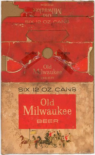 1960 Old Milwaukee Beer Six Pack Can Carrier Milwaukee, Wisconsin