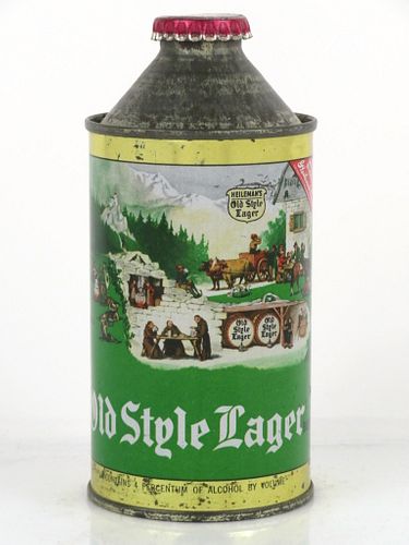 1949 Old Style Lager Beer 12oz Cone Top Can 177-26V La Crosse, Wisconsin
