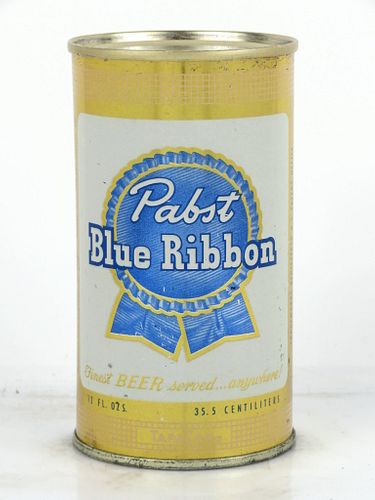 1954 Pabst Blue Ribbon Beer 12oz Flat Top Can 110-13 Milwaukee, Wisconsin