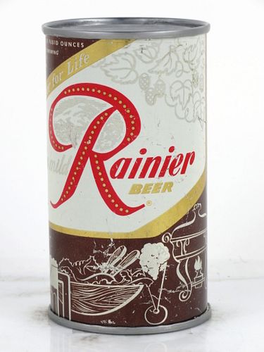 1956 Rainier Jubilee Beer 12oz Flat Top Can Seattle, Washington