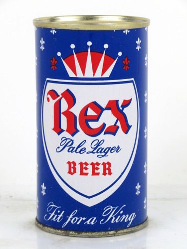 1960 Rex Pale Lager Beer 11oz Flat Top Can 122-31.1 Los Angeles, California