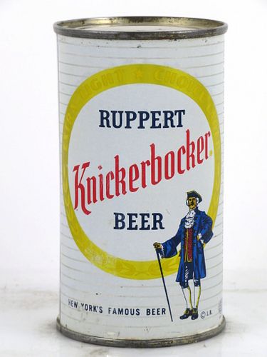 1958 Ruppert Knickerbocker Beer 12oz Flat Top Can 126-16.1c New York, New York