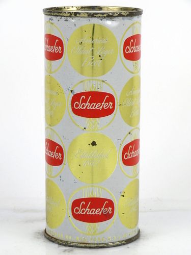 1962 Schaefer Fine Beer 16oz One Pint Flat Top Can 235-10 Brooklyn, New York