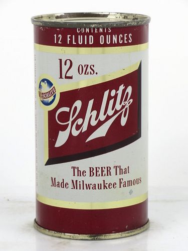 1954 Schlitz Beer 12oz Flat Top Can 129-06.0 Brooklyn, New York