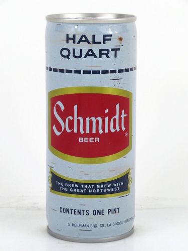 1974 Schmidt Beer 16oz One Pint Tab Top Can La Crosse, Wisconsin