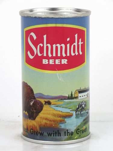1962 Schmidt Beer "Buffalo" Zip/ 12oz Flat Top Can 130-33 Saint Paul, Minnesota
