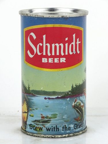1954 Schmidt Beer "Canoe" 12oz Flat Top Can 130-19 Saint Paul, Minnesota