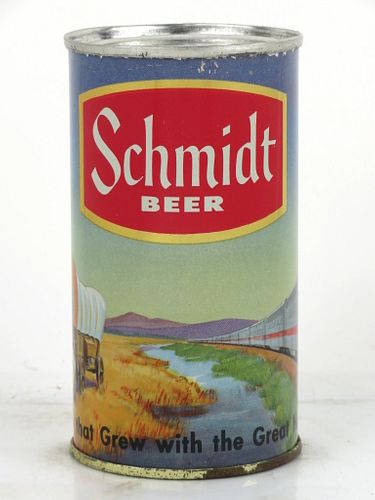 1954 Schmidt Beer "Conestoga Wagon" 12oz Flat Top Can 130-28 Saint Paul, Minnesota