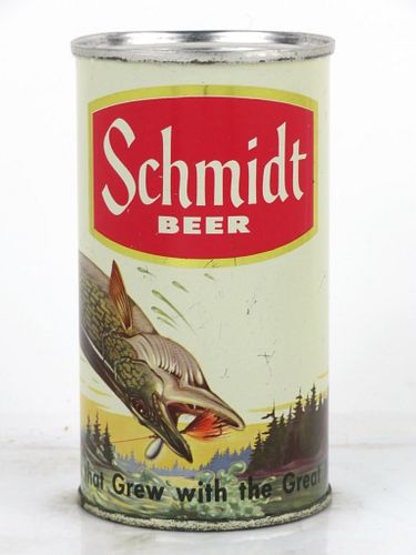 1962 Schmidt Beer "Muskie" 12oz Flat Top Can 131-01 Saint Paul, Minnesota