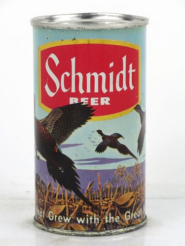 1954 Schmidt Beer "Pheasants" 12oz Flat Top Can 130-25.1 Saint Paul, Minnesota