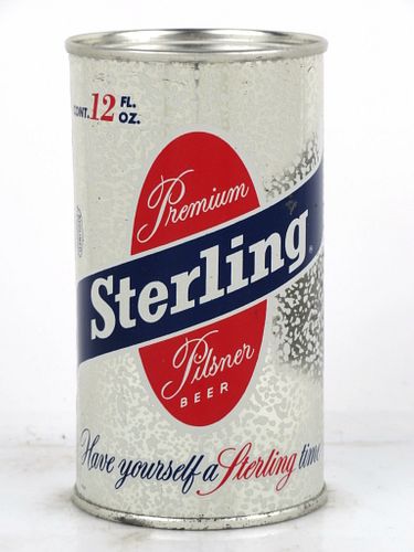 1957 Sterling Beer 12oz Flat Top Can 136-38.1 Evansville, Indiana