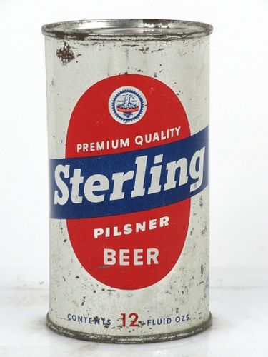 1953 Sterling Pilsner Beer 12oz Flat Top Can 136-35.2 Evansville, Indiana