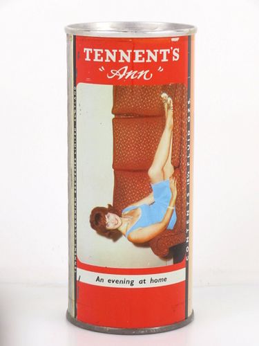 1969 Tennent's Sweet Stout Ann "An Evening At Home" 15½oz Tab Top Can Glasgow, Glasgow City