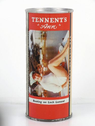 1969 Tennent's Sweet Stout Ann "Boating On Loch Lomond" 15½oz Tab Top Can U215-16 Glasgow, Glasgow City
