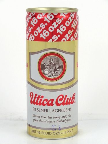 1975 Utica Club Beer 16oz One Pint Tab Top Can T168-32 Utica, New York