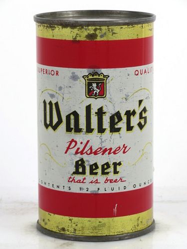 1960 Walter's Pilsener Beer 12oz Flat Top Can 144-23 Eau Claire, Wisconsin