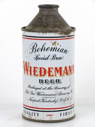 1950 Wiedemann Special Brew Beer 12oz Cone Top Can 189-08 Newport, Kentucky