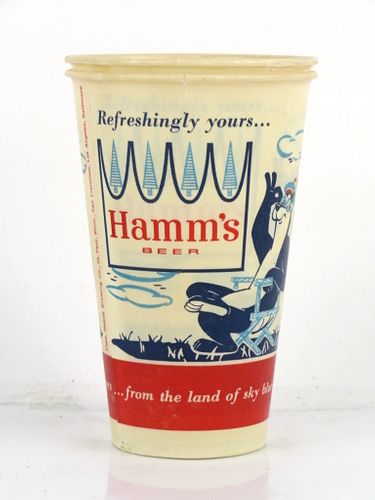 1964 Lot of Two Hamm's Beer Wax Cups Saint Paul, Minnesota