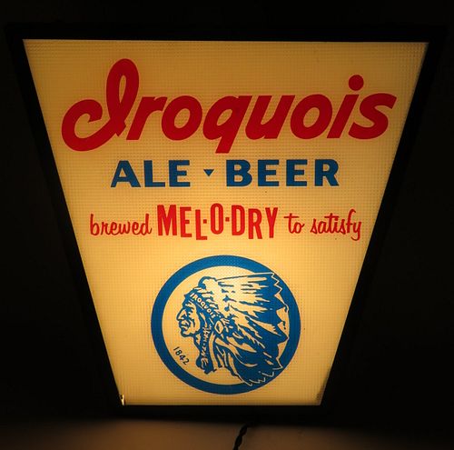 1960 Iroquois Indian Head Ale-Beer Fantasy Illuminated Sign Sign Buffalo, New York