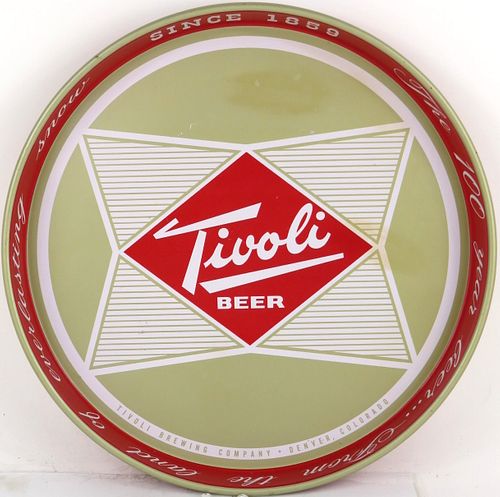 1959 Tivoli Beer 12 inch tray Serving Tray Denver, Colorado