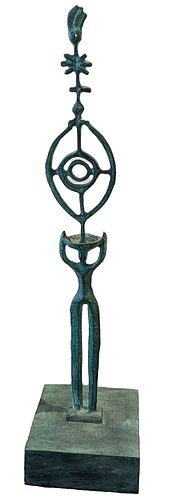 Sergio Hernandez (Mexico, b. 1957) Ojo Turquesa, 2011, lost wax bronze sculpture, limited edition 
