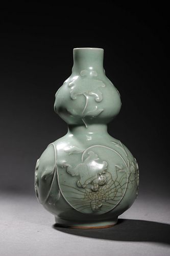 Yuan: A LongQuan Double Gourd Vase
