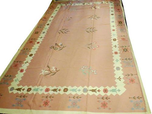 INDIAN DHURRIE HAND WOVEN WOOL CARPET