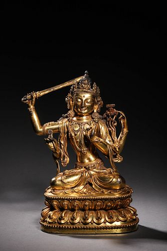 Ming YongLe: A Gilt Bronze Tibetan Tara Statue