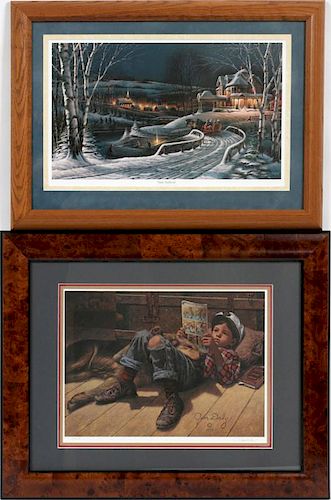 TERRY REDLIN AND JIM DALY LITHOGRAPHS, TWO