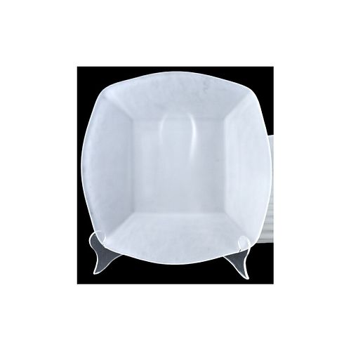 Frosted Glass Lobed Chargers