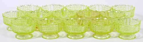 VASELINE GLASS BERRY DISHES C. 1870