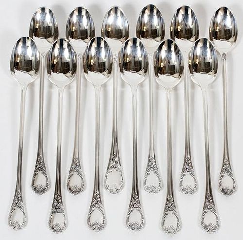 CHRISTOFLE FRENCH 'MARLY' SILVERPLATE TEA SPOONS