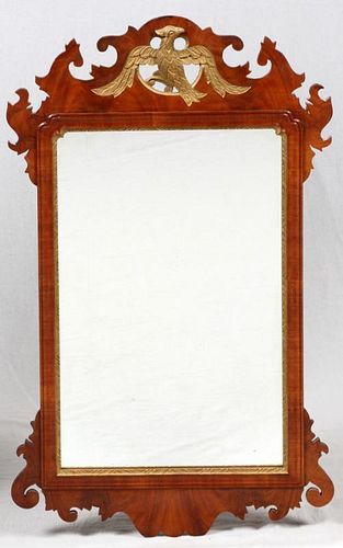 CHIPPENDALE STYLE MAHOGANY MIRROR 18TH C.