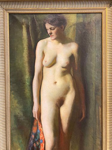 STANDING NUDE OIL PAINTING