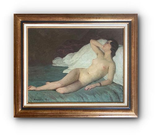 RECLINING NUDE OIL PAINTING