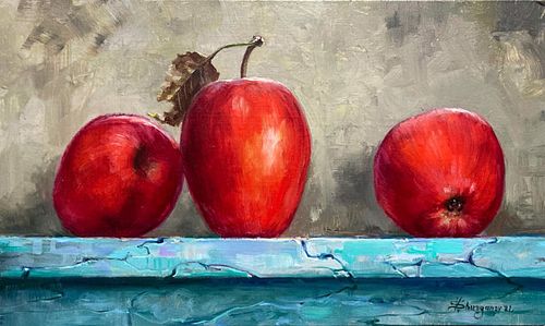 STILL LIFE WITH APPLES OIL PAINTING