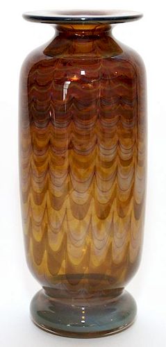 BRENT KEE YOUNG STUDIO GLASS VASE 1976