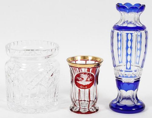 EUROPEAN ART GLASS & WATERFORD CRYSTAL VASES