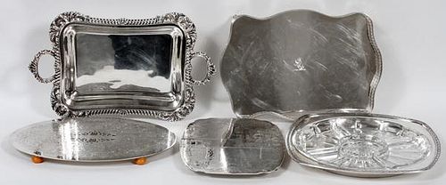 SILVERPLATE SERVING TRAYS & TRIVETS