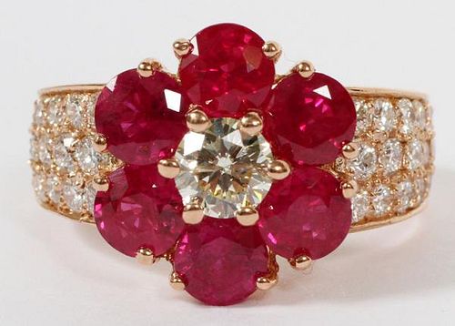 2.88CT RUBY AND 1.71CT DIAMOND RING