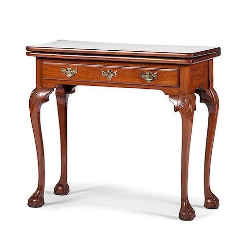Chippendale Carved Mahogany Game Table 