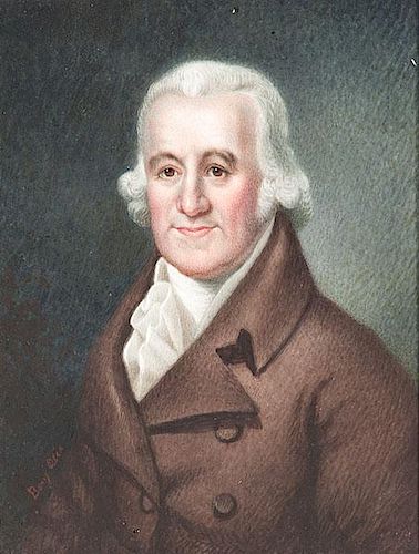 Miniature Portrait of Caspar Wistar, Philadelphia Physician 