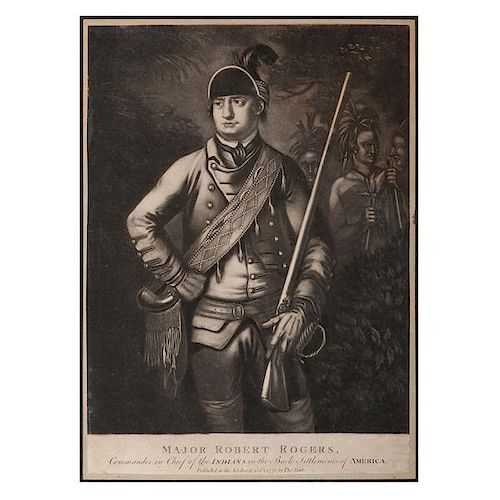 Major Robert Rogers Lithograph Published by Thomas Hart 