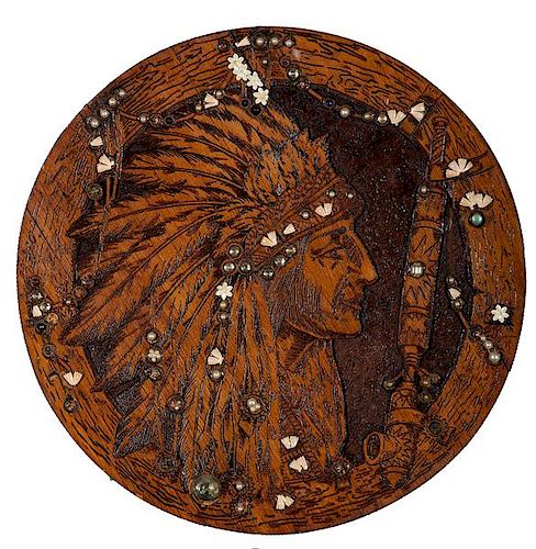 Pyrography Plaques of Native Americans 