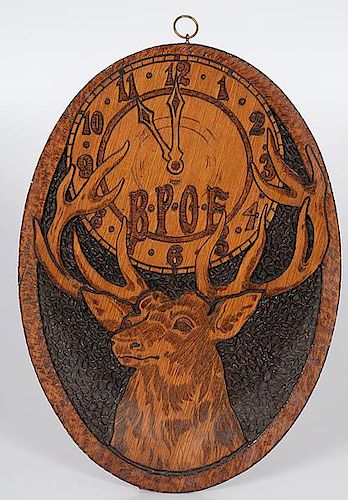 Benevolent and Protective Order of Elks Pyrography Plaques 