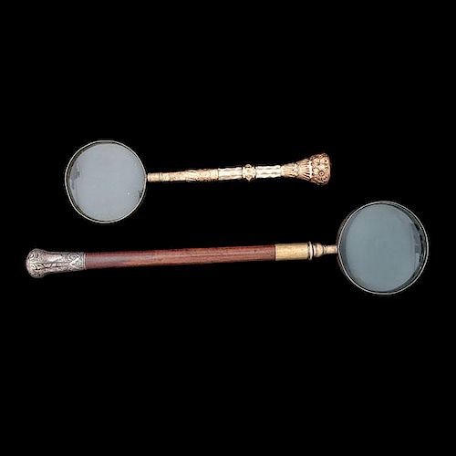 Magnifiers with Silver Decorated Handles 
