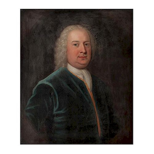 English Portrait of a Wigged Man  